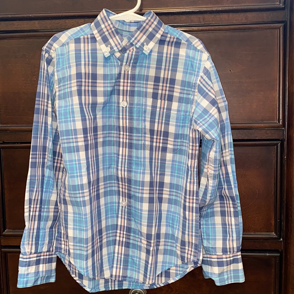Boys Class Club Size 8 Long Sleeve Button Down Plaid Shirt